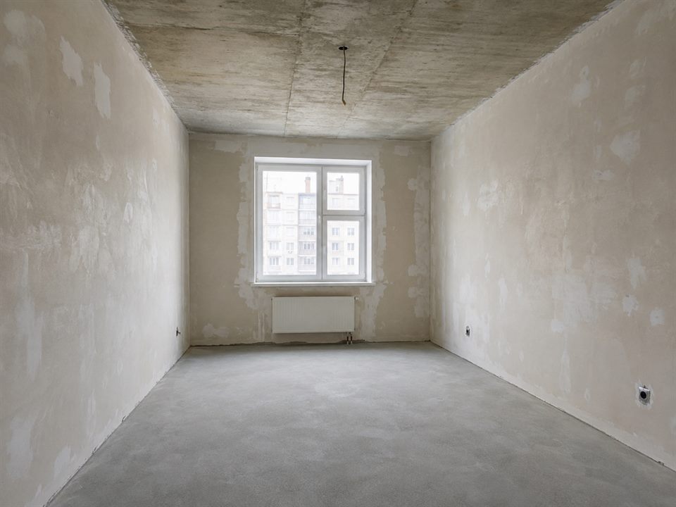 Штукатурка стен в новостройке — фото до